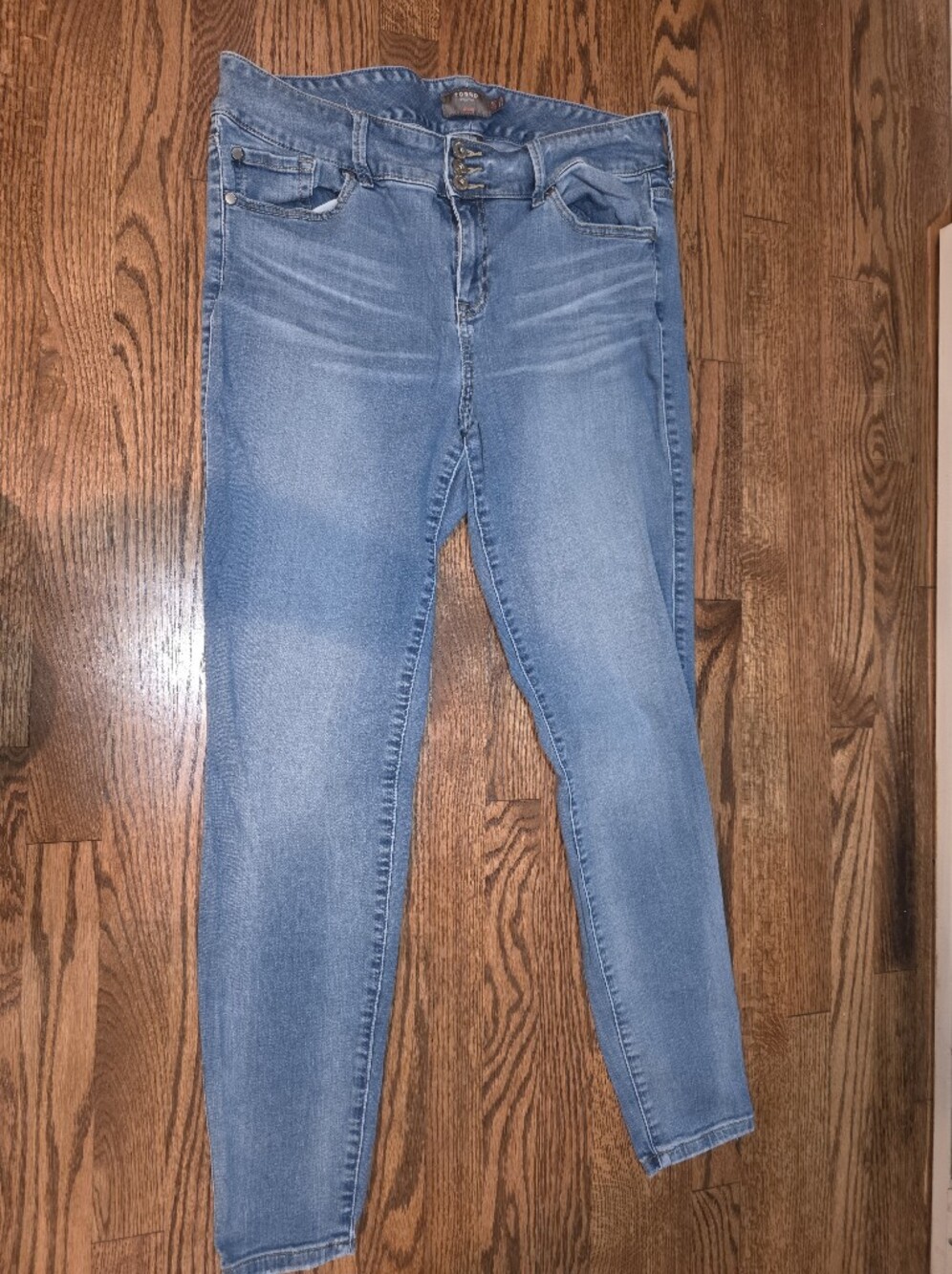 torrid Light Wash High-Rise Skinny Jeans 18 X-tall